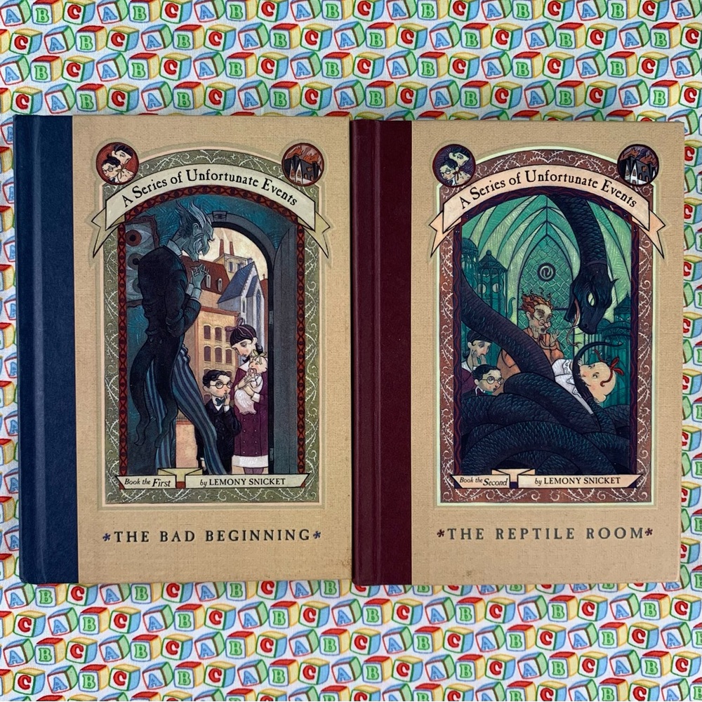 A Series of Unfortunate Events 2 Book Set by Lemony Snicket.